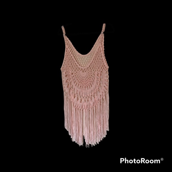 Pink Macrame Top size L - Picture 1 of 1